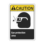 Caution Eye Protection Area Sign
